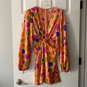 Show Me Your MuMu Go Out Cut Out Mini Dress in Poppin Poppy